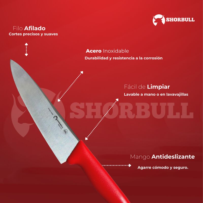 Cuchillo Chef 8 inch Hoja Acero Inoxidable Mang... image number null