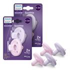Chupetes Para Beb&eacute;s Avent Soothie Orthodontic De 0 A 3 Meses, Paquete De 4