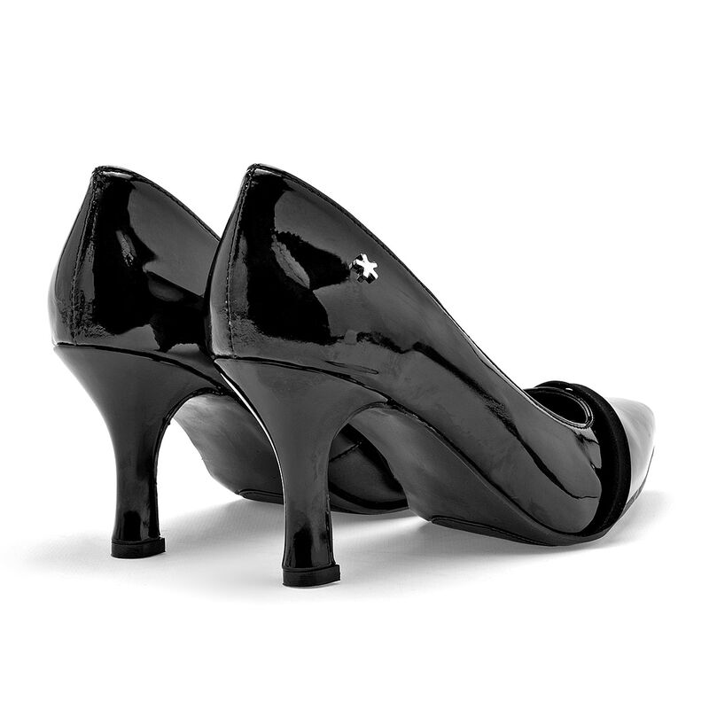 Moramora zapatilla para mujer  negro charol cod... image number null