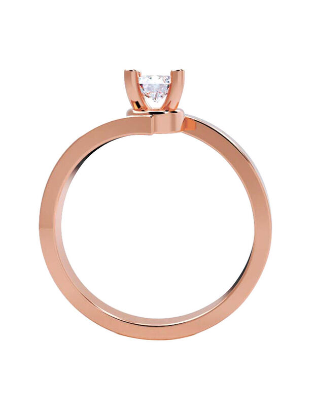 Anillo de Compromiso de 14K con Diamante de Lab... image number null