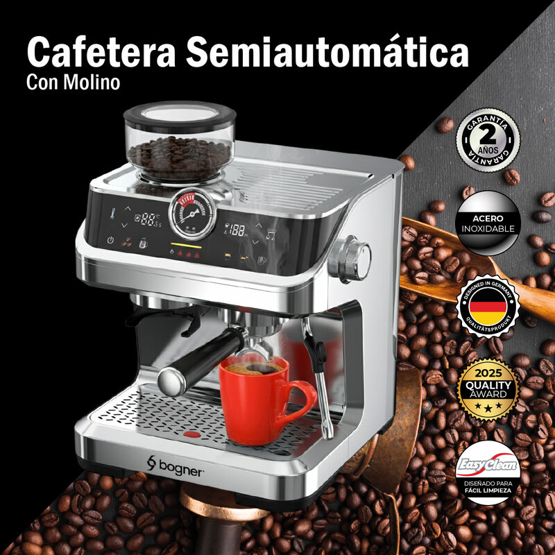Cafetera Semiautom&aacute;tica Con Molino Bogner Becm0... image number null