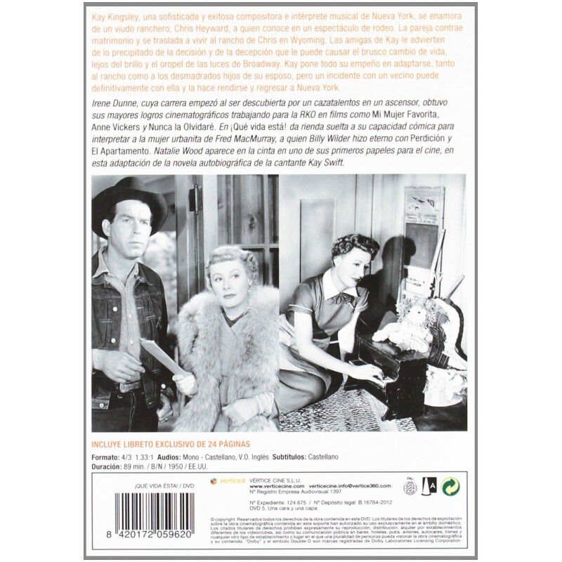 &iexcl;Qu&eacute; vida &eacute;sta! [DVD] (1950) Nunca un momento a... image number null