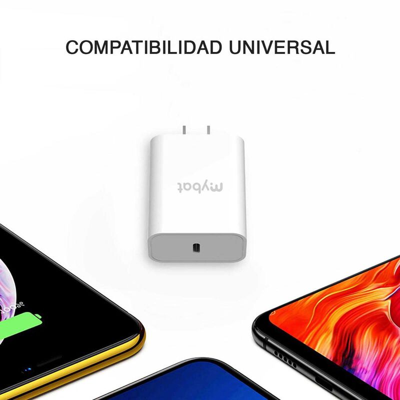 Cargador r&aacute;pido MYBAT 22W Universal con cable U... image number null