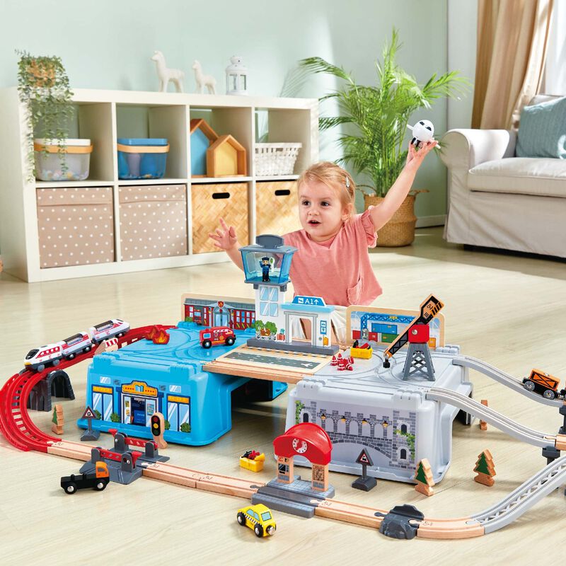 Set De Tren De Juguete De Madera Hape Super Cit... image number null