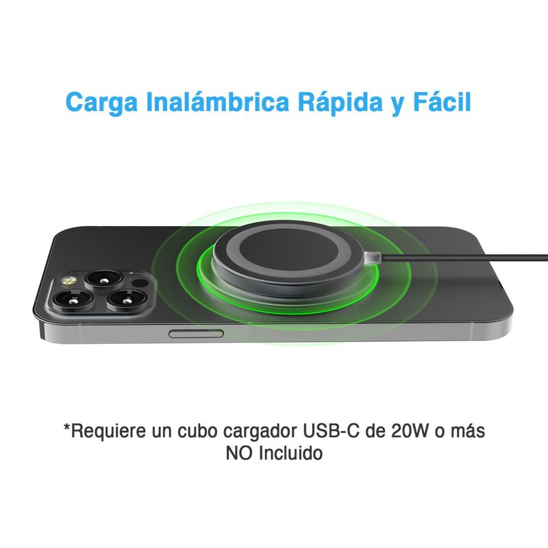 Base Cargador NAZTECH Mag inal&aacute;mbrico 15W Qi pa... image number null