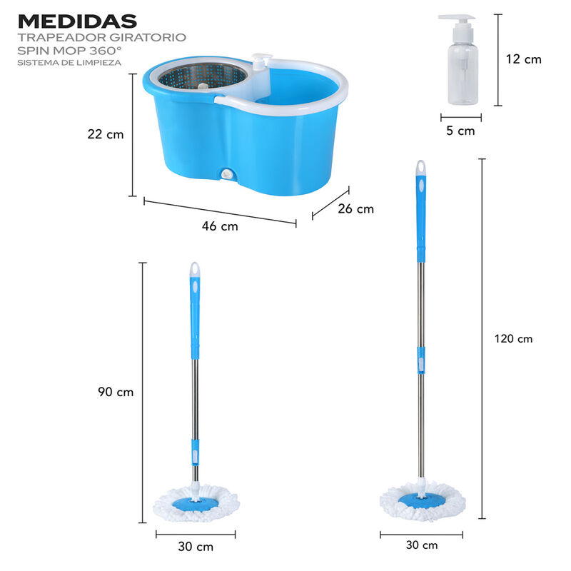 Trapeador Giratorio Spin Mop 360° Sistema De Li... image number null