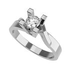 Anillo de Compromiso de 14K con Diamante de Laboratorio 0.20 CT F VS1 Talla 8.5 ORO BLANCO 14K&ndash; / M16-20-14W-LG-85