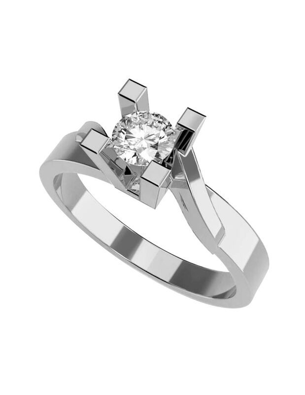 Anillo de Compromiso de 14K con Diamante de Lab... image number null