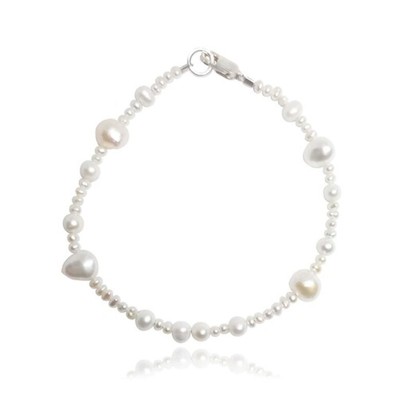 Set de Pulsera Sencilla de Perlas y Aretes de P... image number null