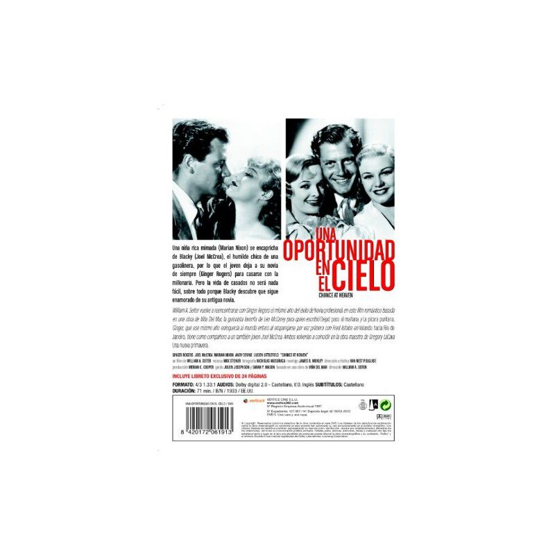 Una Oportunidad En El Cielo [dvd] (1933) image number null