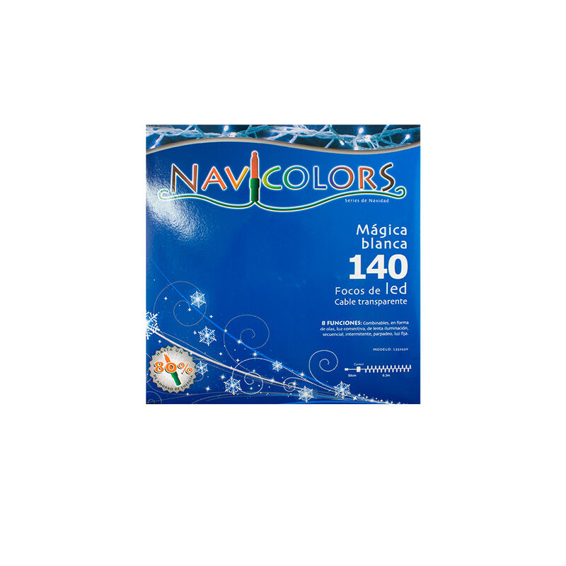 Serie de Luces Navide&ntilde;a 140 Led Musical Luz Bla... image number null