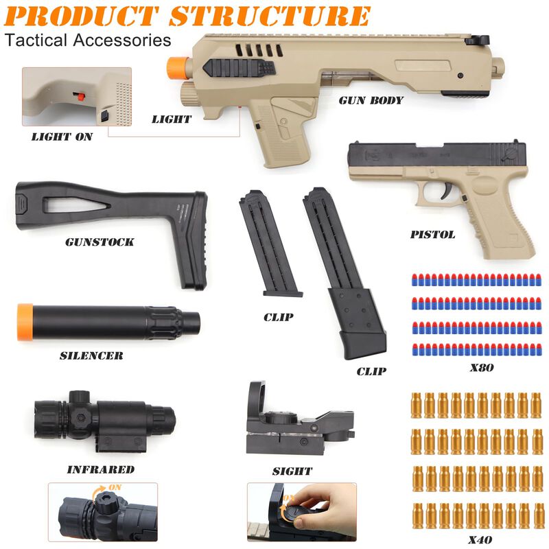 Pistola De Juguete Blaster Bugrtey Soft Bullet ... image number null