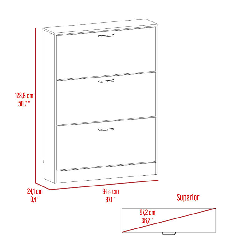 Zapatero Merl&iacute;n Caf&eacute; Claro Y Blanco Virtual Mue... image number null