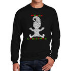 Sudadera De Cuello Redondo Word Art Para Hombre - Elfo Navide&ntilde;o - Negro