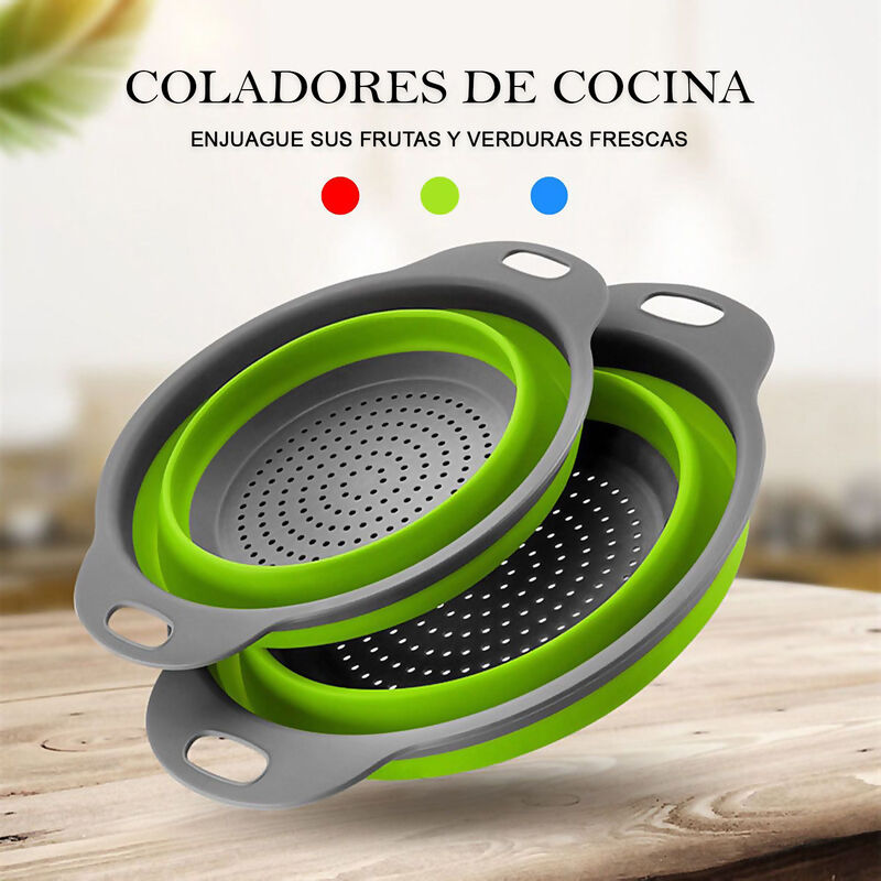 Juego de Coladores Colapsables 2 Piezas image number null