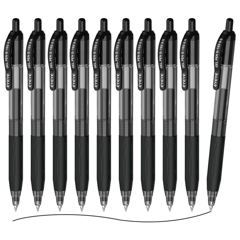 Bol&iacute;grafos De Gel Eyeye G-103 0.5 mm Negro, Paq... image number null