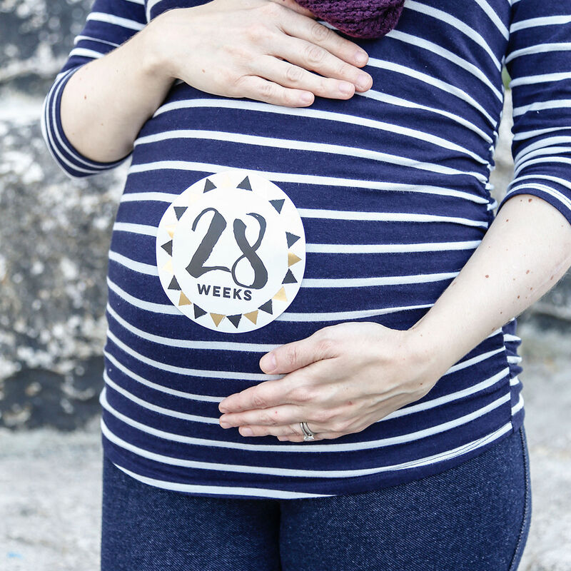 Estampas Embarazo Negro Blanco Y Oro image number null