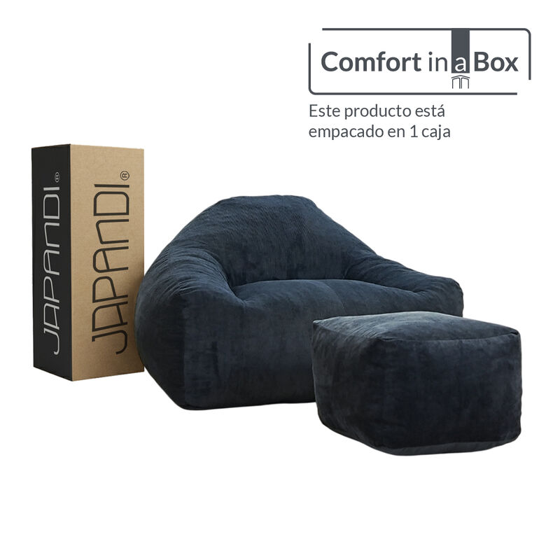 Sill&oacute;n Espuma Alta densidad LIKKA Navy Blue 1 p... image number null