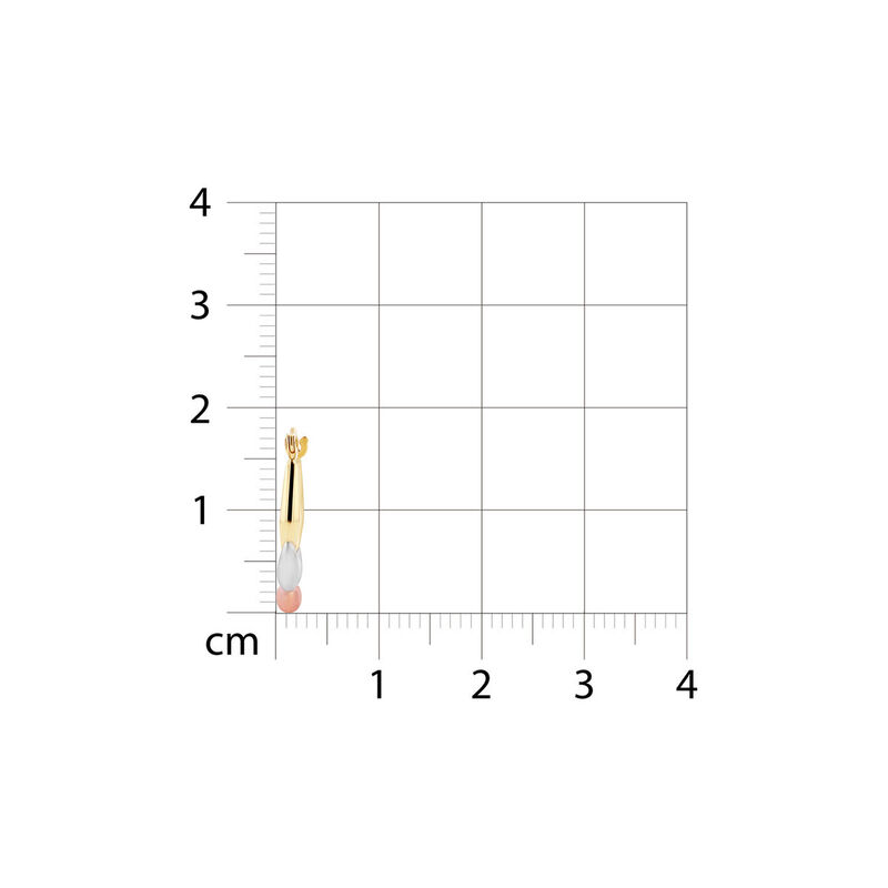 Arracadas Ovaladas De Oro Florentino 10K (8 X 1... image number null