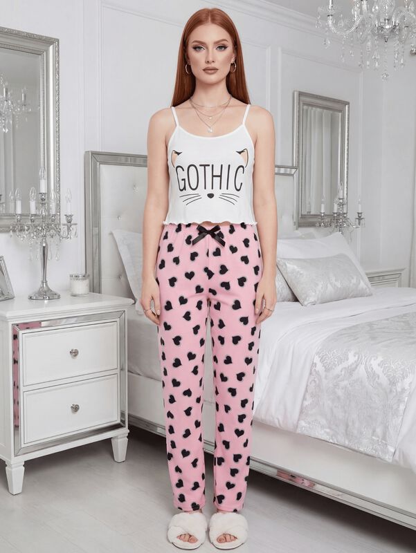 Conjunto Pijama Mujer Blusa Y Pantal&oacute;n Dama Pij... image number null