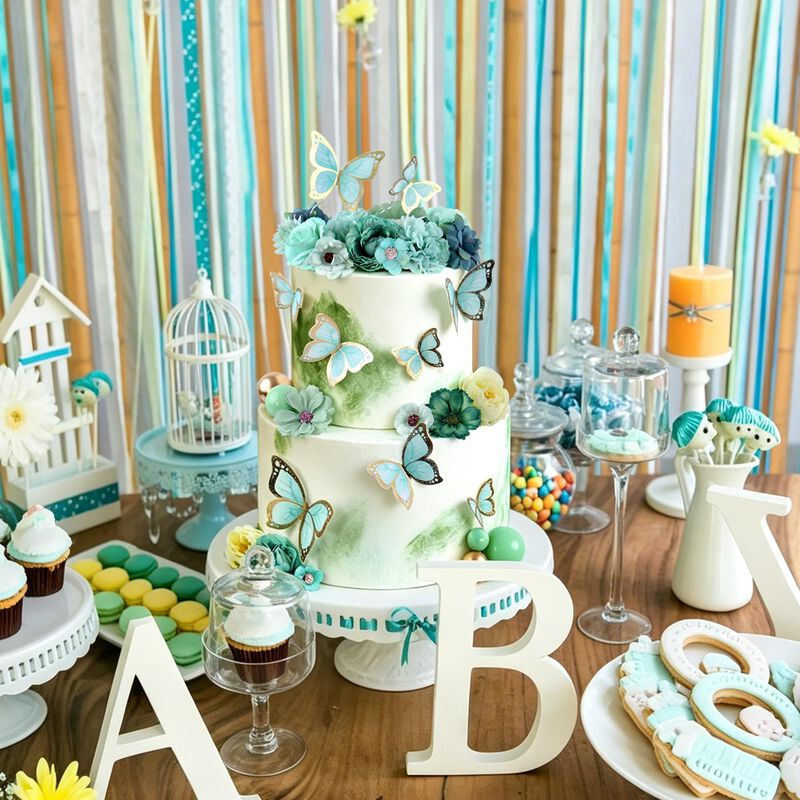 Adorno Para Pastel Cyodoos 38 Piezas Mariposa F... image number null