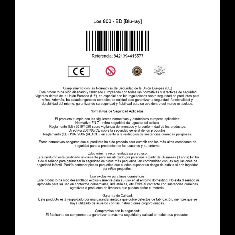 Los 800 - BD [Blu-ray] image number null