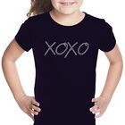 Camiseta Word Art Para Ni&ntilde;a - XOXO - Negro