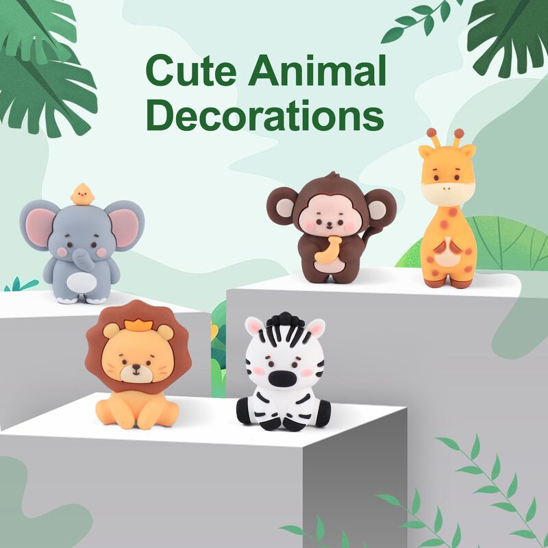 Decoraci&oacute;n De Tarta Hplyel Safari Animal, 27 Un... image number null