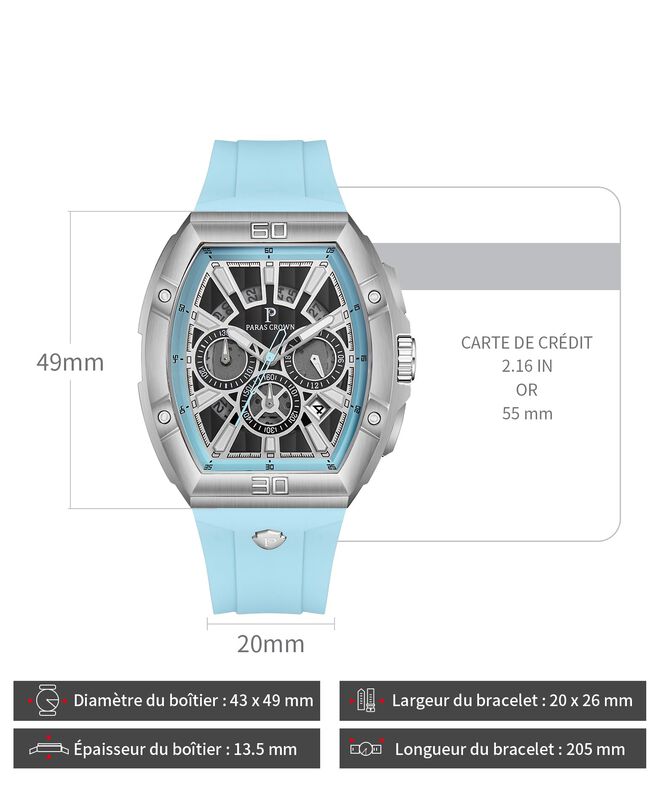Reloj Pc Paras Crown Tonneau 5atm Resistente Al... image number null