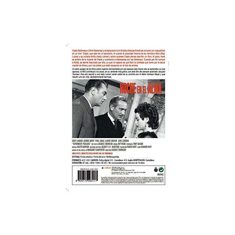 Noche En El Alma [DVD] (1944) Experiment Perilo... image number null