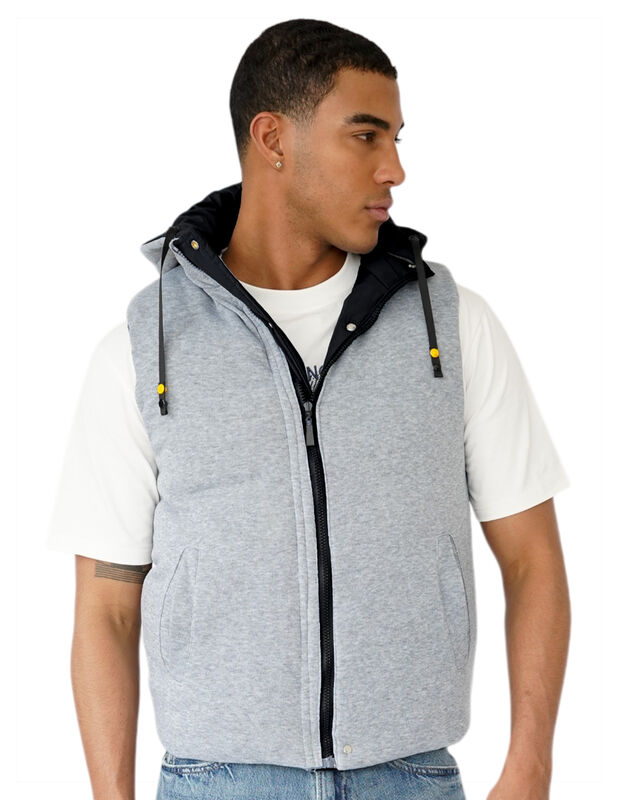 Chaleco Caballero Casual Reversible Con Capucha... image number null