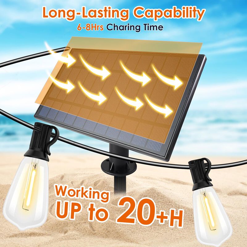 Luces Solares En Tira Bdrofn 36.5m Impermeables... image number null