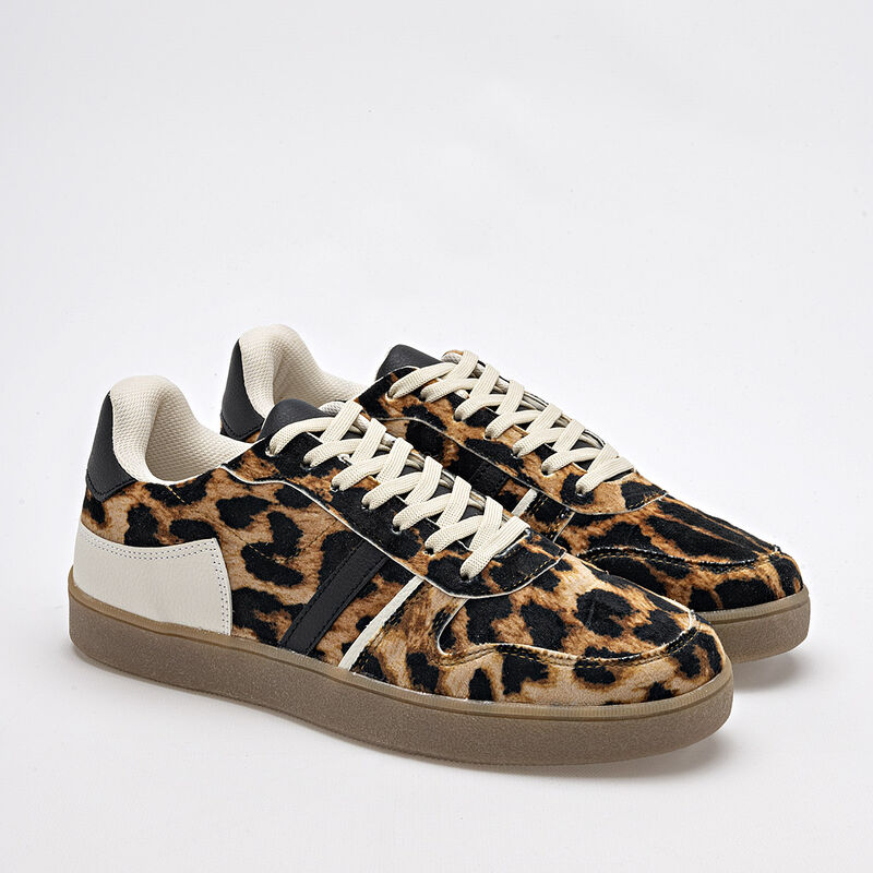 Moramora Tenis urbano para mujer camel negro hu... image number null
