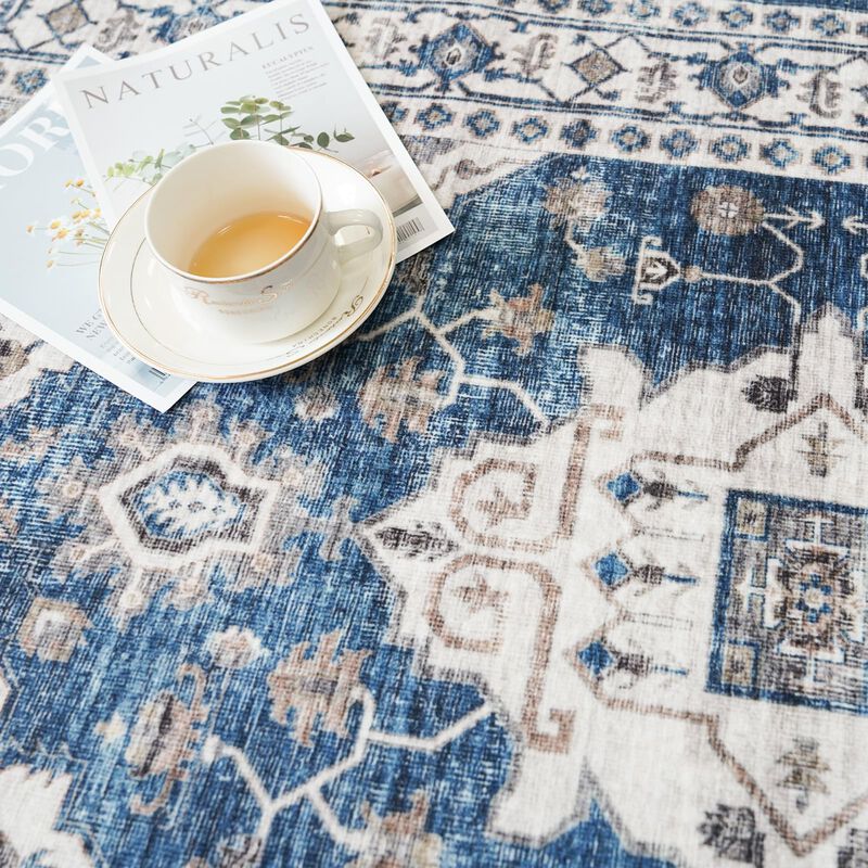 Alfombra Hy Hao Yun Lai Lavable Azul 76 cm &times; 36... image number null