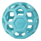 Jw Pet Hol-ee Roller Pelota Rompecabezas Para Perro, Mediana 4,5 pulgadas (11,5 cm), Goma Natural, Azul