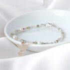 Set de Pulseras Suerte Colibr&iacute; y Elefante de Plata Con Piedras Naturales