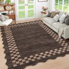 Alfombra Garveehome 5x7 Lavable De Borde Ondulado Y Estilo Moderno