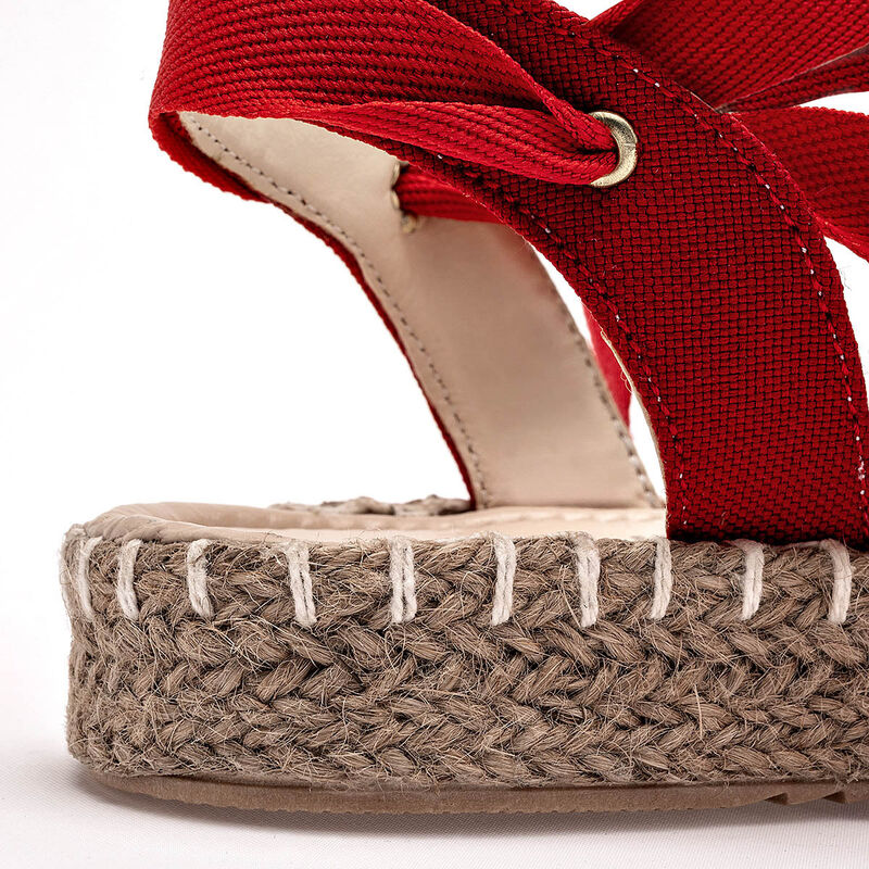 Queen sandalia tipo alpargata para mujer rojo c... image number null