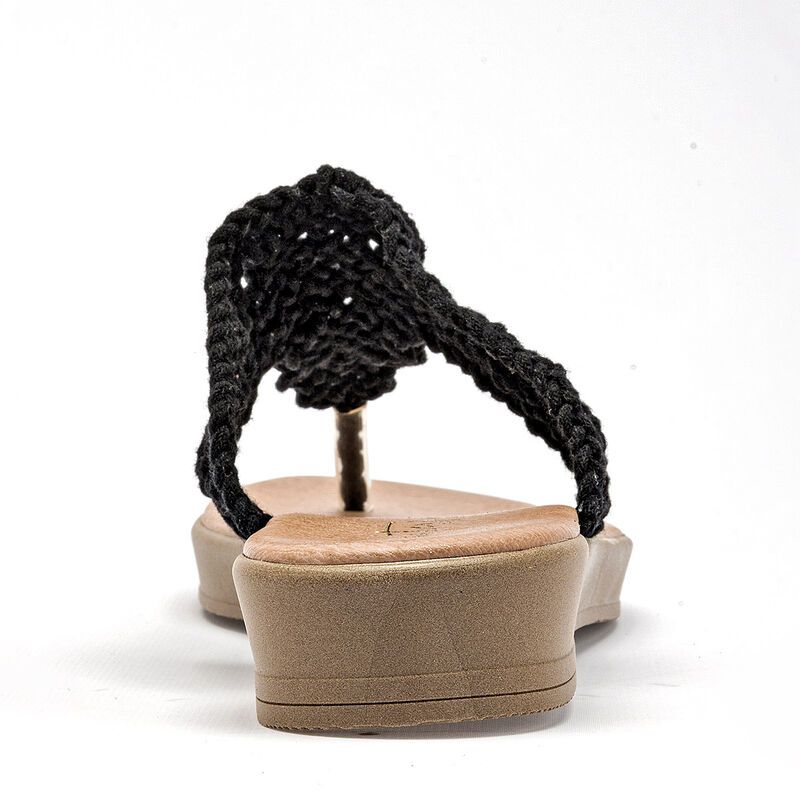 Mora Tierra sandalia cu&ntilde;a para mujer negro cod ... image number null