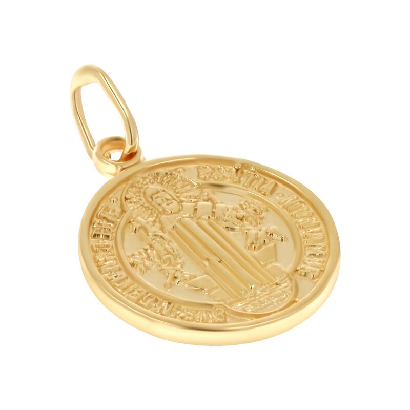 Medalla De San Benito Y Cruz De San Benito 14K ... image number null