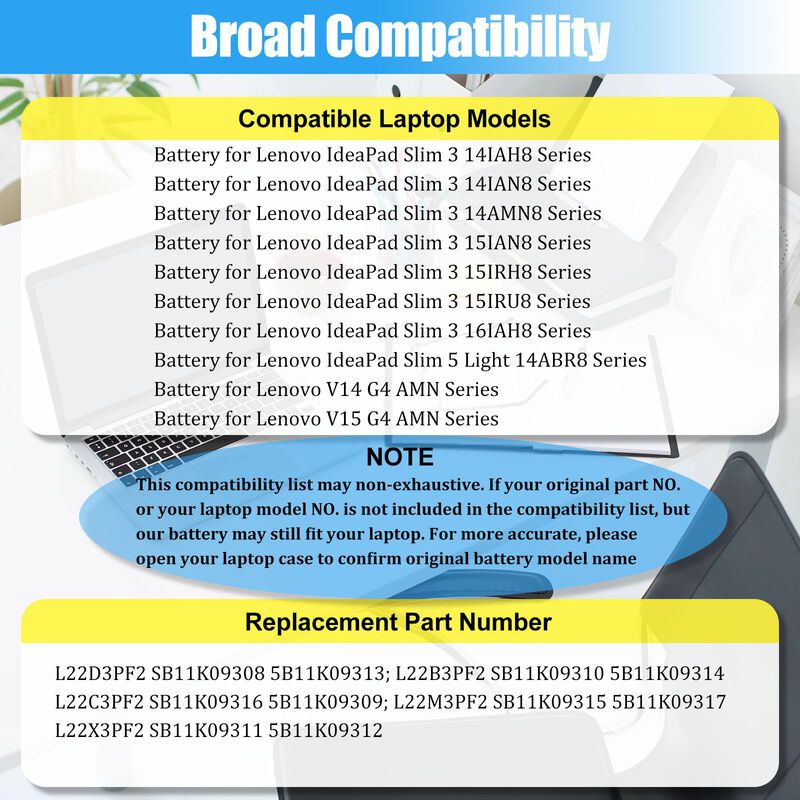 Bater&iacute;a Glottybatt L22d3pf2 47wh Lenovo V14/v15 image number null