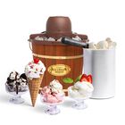 M&aacute;quina Para Hacer Helados Nostalgia Electric Old Fasoned 4l De Madera Oscura