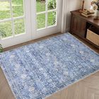 Alfombra Sasttie 2x3 Lavable Azul Ultra Suave