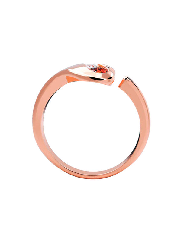 Anillo de Compromiso en Oro Rosa 10K con Circon... image number null