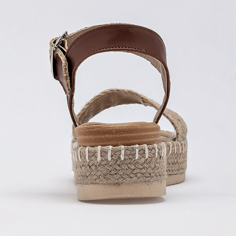 Queen sandalia tipo alpargata para mujer beige ... image number null