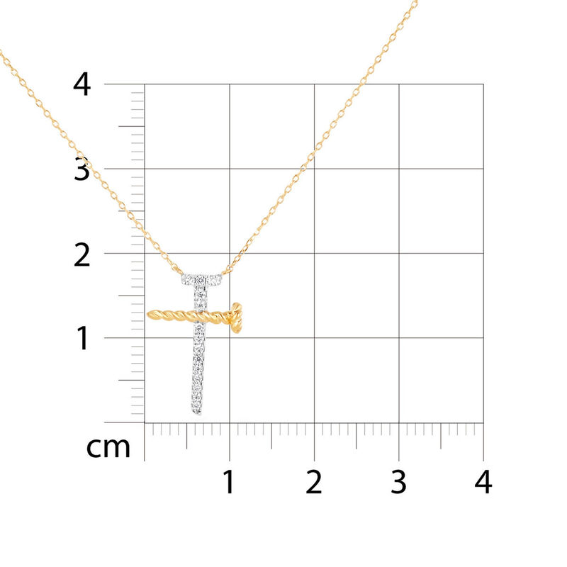 Gargantilla De Cruz De Clavos De Oro Amarillo 1... image number null