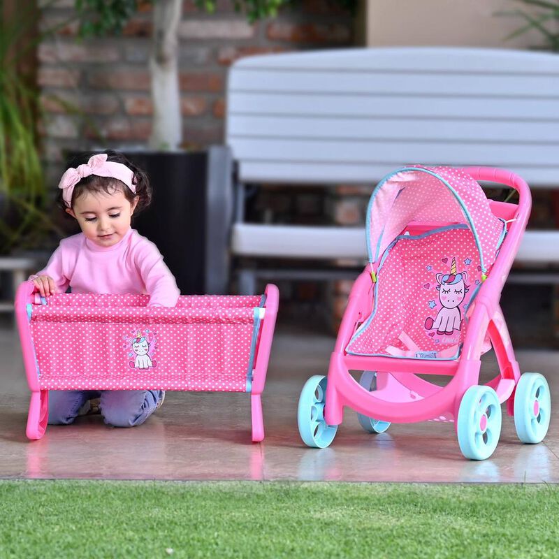 Carriola Mecedora Y Cuna Para Muñecas Prinsel U... image number null