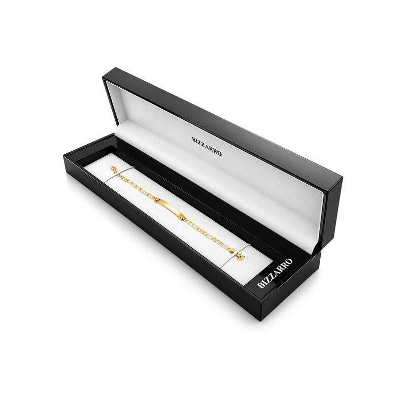 Esclava Oro Amarillo 10k 3x1 16.5 Cm Cl&aacute;sica Bi... image number null