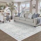 Alfombra Duidy 183 cm x 274 cm Lavable Azul Vintage
