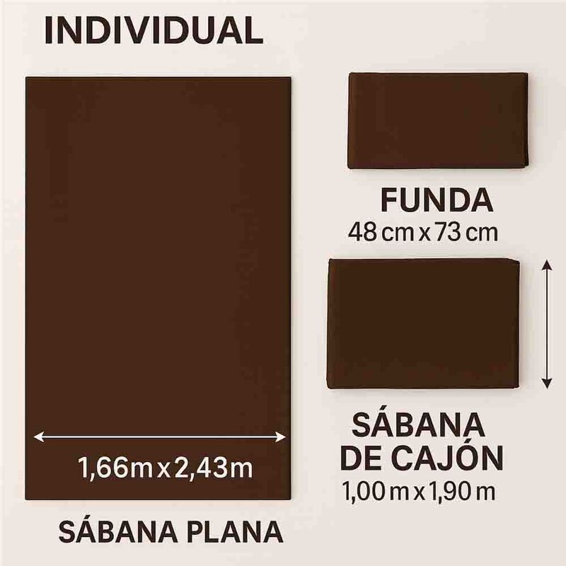 Juego de S&aacute;banas Tacto Algod&oacute;n Suaves y Durader... image number null